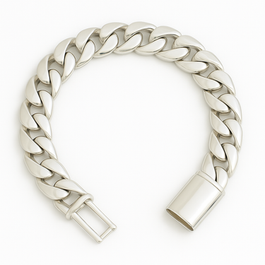 12mm Cuban Link Bracelet 999 Silver